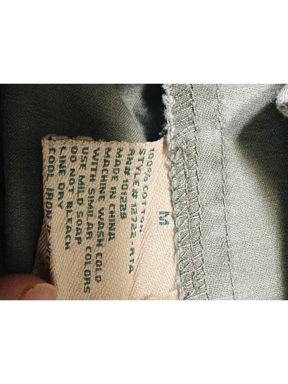 Ashly by 26 International Women's Khaki Green Cotton Utility Jacket Size M - Picture 4 of 9